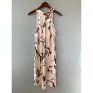 Bebe XL Animal Print Satin Mock Neck Bow Back Cocktail Dress NWT Date Night Y2K